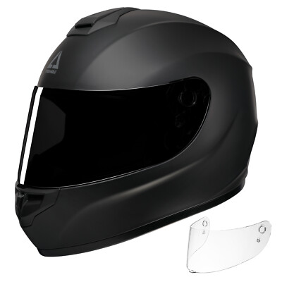 TRIANGLE Motorcycle Helmets Full Face for Adult with Tinted and Clear Visor