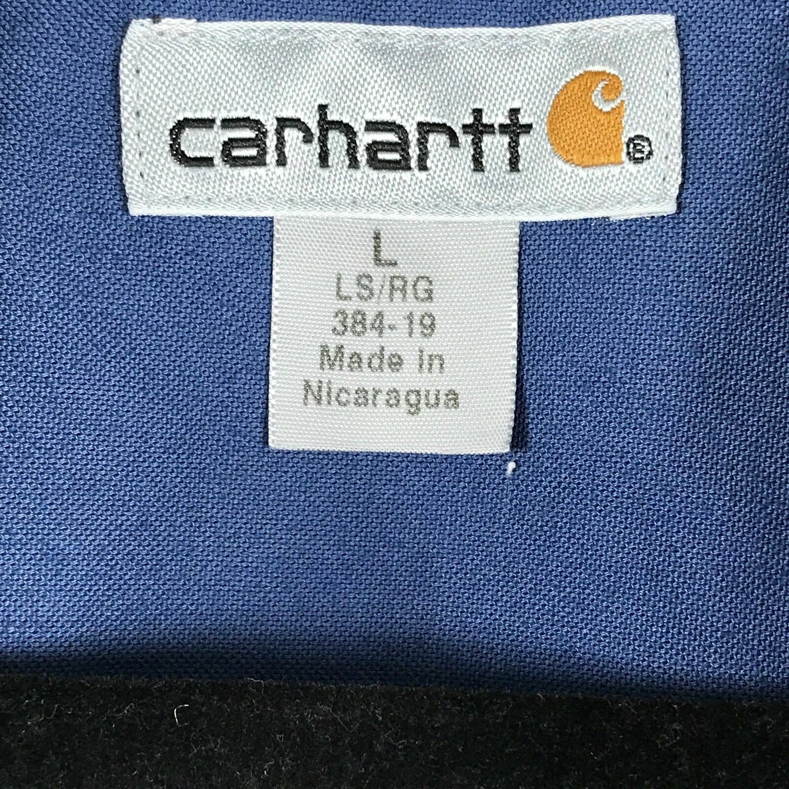 Carhartt Hutchen Industries Mens Size Large Denim Work Shirt  Blue Button Front