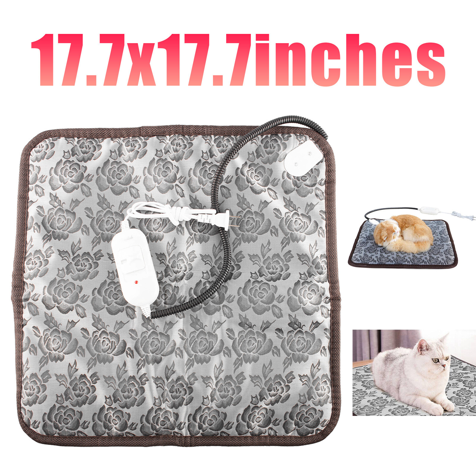 Waterproof Heated Bed Mat For Dog Cat Outdoor Indoor