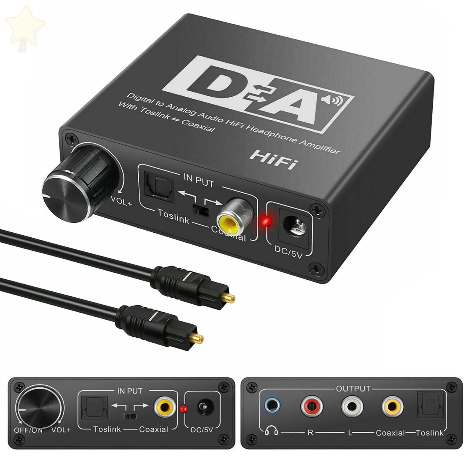 Digital to Analog Audio Converter Optical Coaxial In 3.5mm A