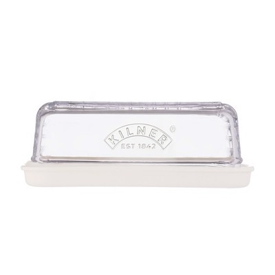 KILNER Käse-Aufbewahrung Käseglocke aus Glas und Keramik 23,4 x 15,3 x 8,5 cm