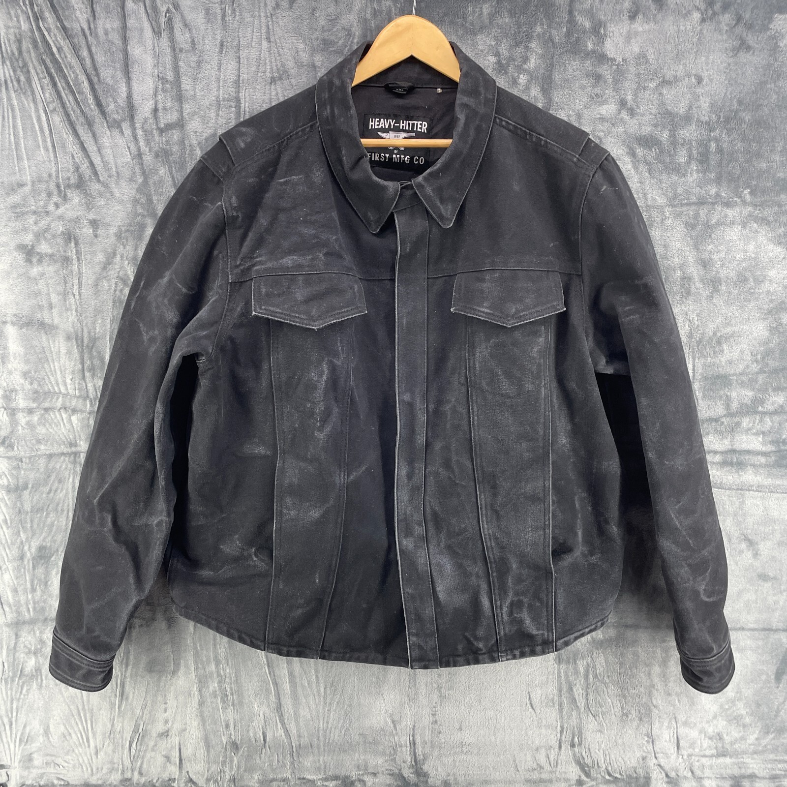 First MFG Co Heavy Hitter Motorcycle Jacket 20oz. Black Raw First MFG Co Heavy Hitter Motorcycle Jacket 20oz. Black Raw