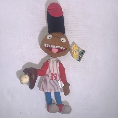 Vtg HEY ARNOLD 17'' GERALD DOLL PLUSH NANCO NICKELODEON 2002 STUFFED baseball