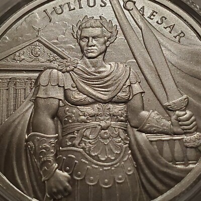 Julius Caesar 1 oz .999 Silver Coin Legendary Warriors series NEW in capsule