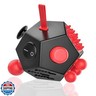 WCZCBOYA 12 Sided Cube Toys,Fidget Dodecagon Toys Relief Stress,Autism Anxiety Depression for Kids and Adults (Red, Normal A4)