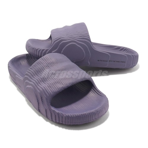

adidas Originals Adilette 22 Purple Мужские сандалии унисекс без шнурков Тапочки HP6524, Фиолетовый, Adilette 22