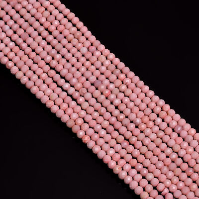 100% Natural Pink Opal Gemstone Round Faceted Beads 3 mm Strand 12.5'' XY-225