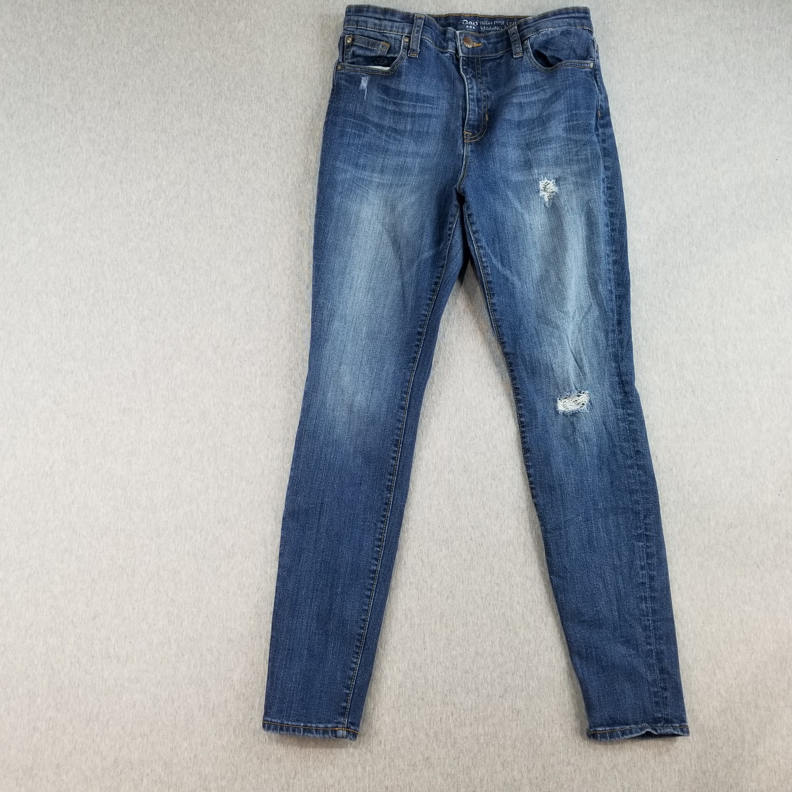 Gap Jeans Women's Sz 6/28 High Rise Legging Dark Wash Normcore Cute Trendy Nice