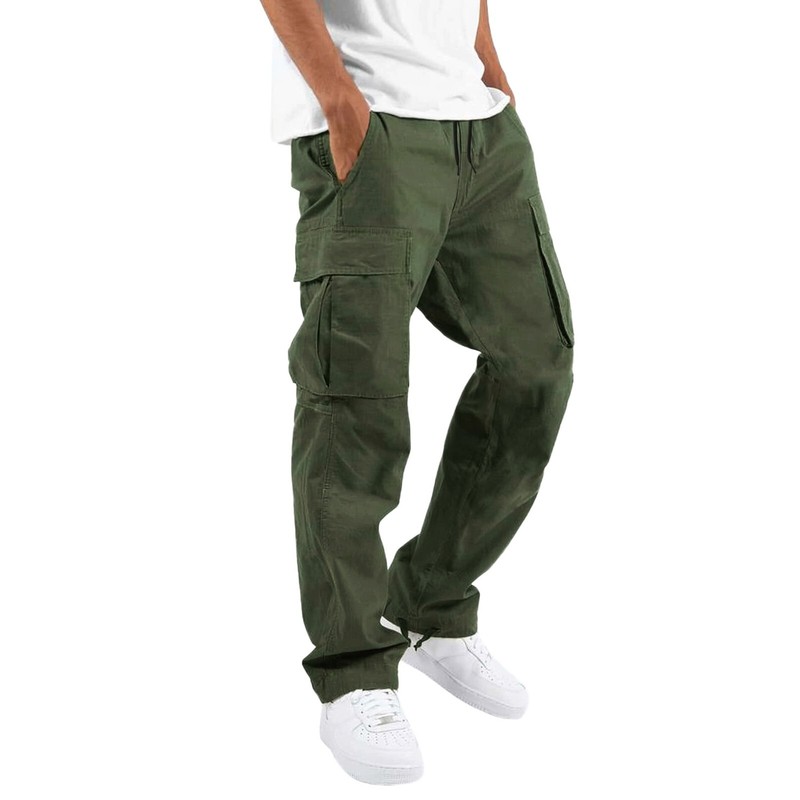 Men's Fashion Cargo Pants Multi Pocket Athletic Pants Casual Outdoor Trousers