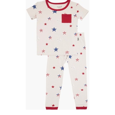 NEW NWT KYTE  Baby 18-24 m stars liberty two piece pajama set Americana red blue