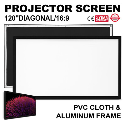 VEVOR 100''-155'' Projector Screen 16:9 HD 4K Home Theatre 3D Aluminum & PVC