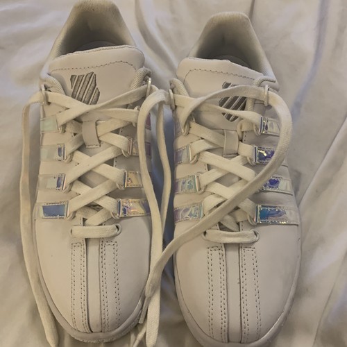 K-Swiss White & Iridescent Low Top Shoes 96180-917-M Low I18