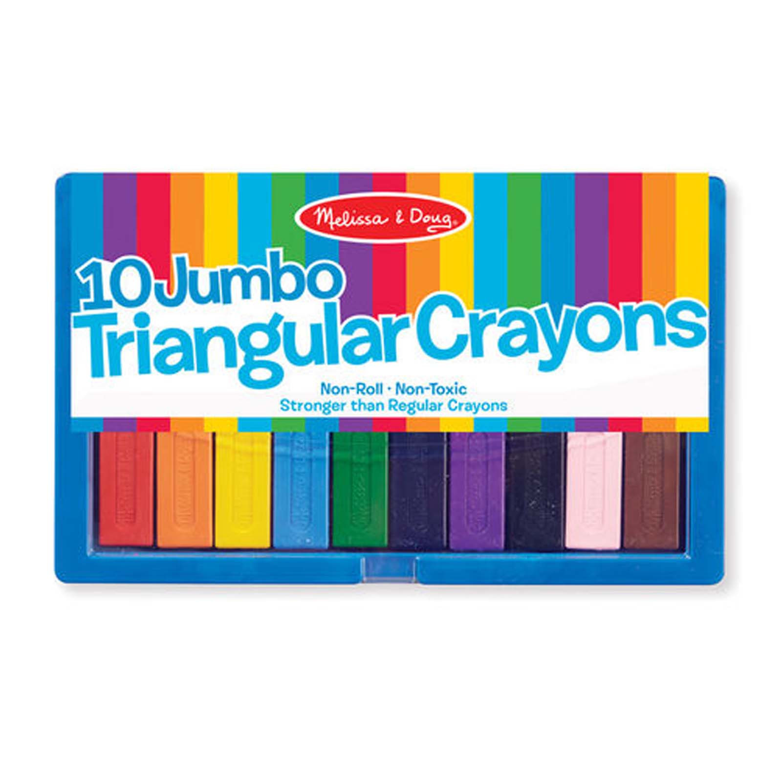 Melissa And Doug Набор из 10 треугольных мелков Jumbo NEW Toys Crafts And Arts