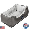 Serta Orthopedic Cuddler Dog Bed for Pets – Slate Gray (X-Large)