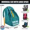 Car Seat Travel Bag for Airplane, Large Car Seat Bags for Air Travel with Padded Straps, Gate Check Storage Bag/Backpack for Car Seat Airport, Carseat Cover Travel - Baby Travel Essentials for Flying