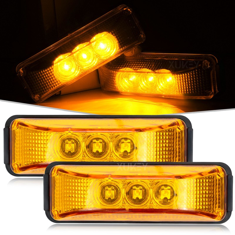 Pickup Side Marker Light Grill Turn Signal Lamp Front Rear Tail Trailer Truck
