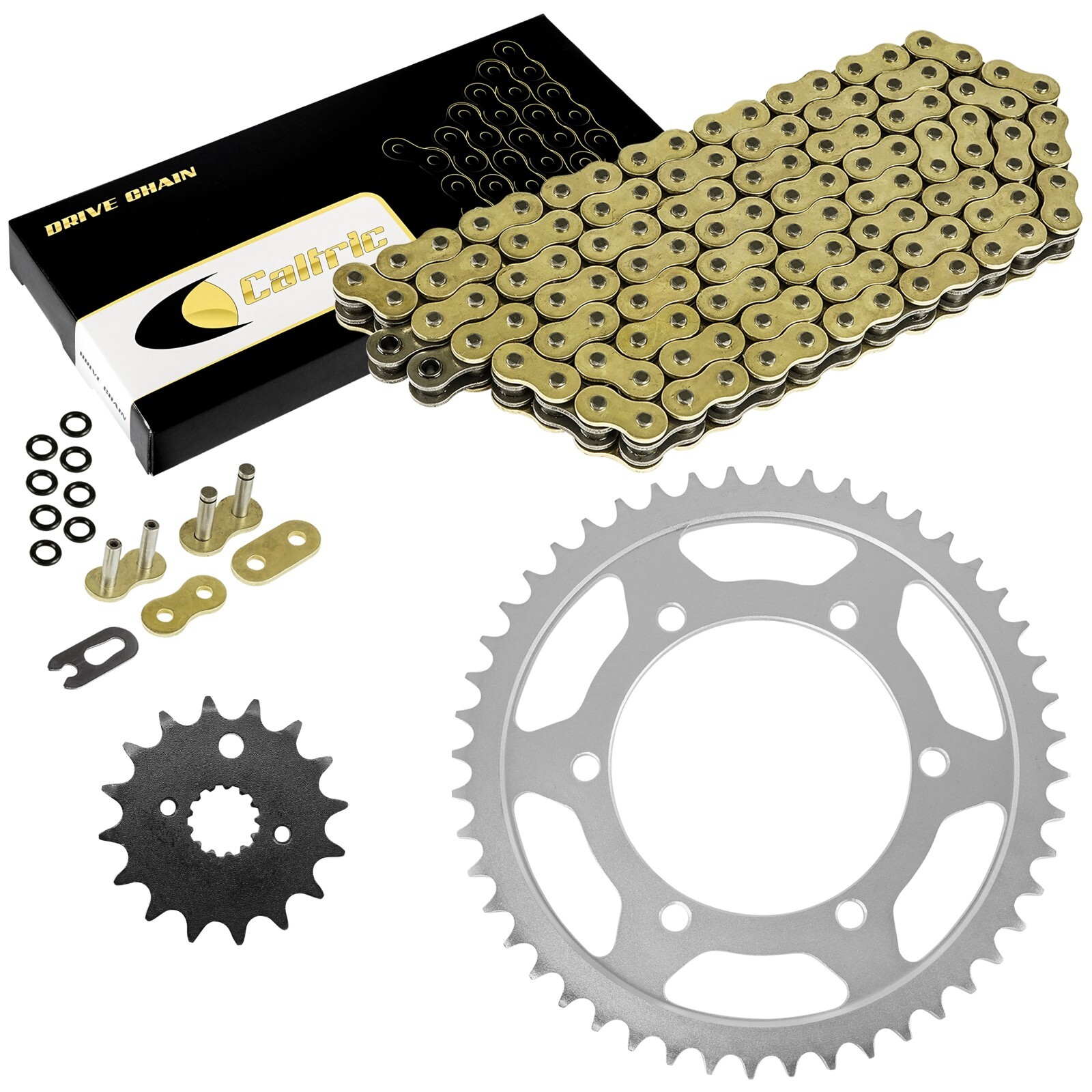 きゃん　0226 Gold O-Ring Drive Chain & Sprocket Kit for Kawasaki ZX600E