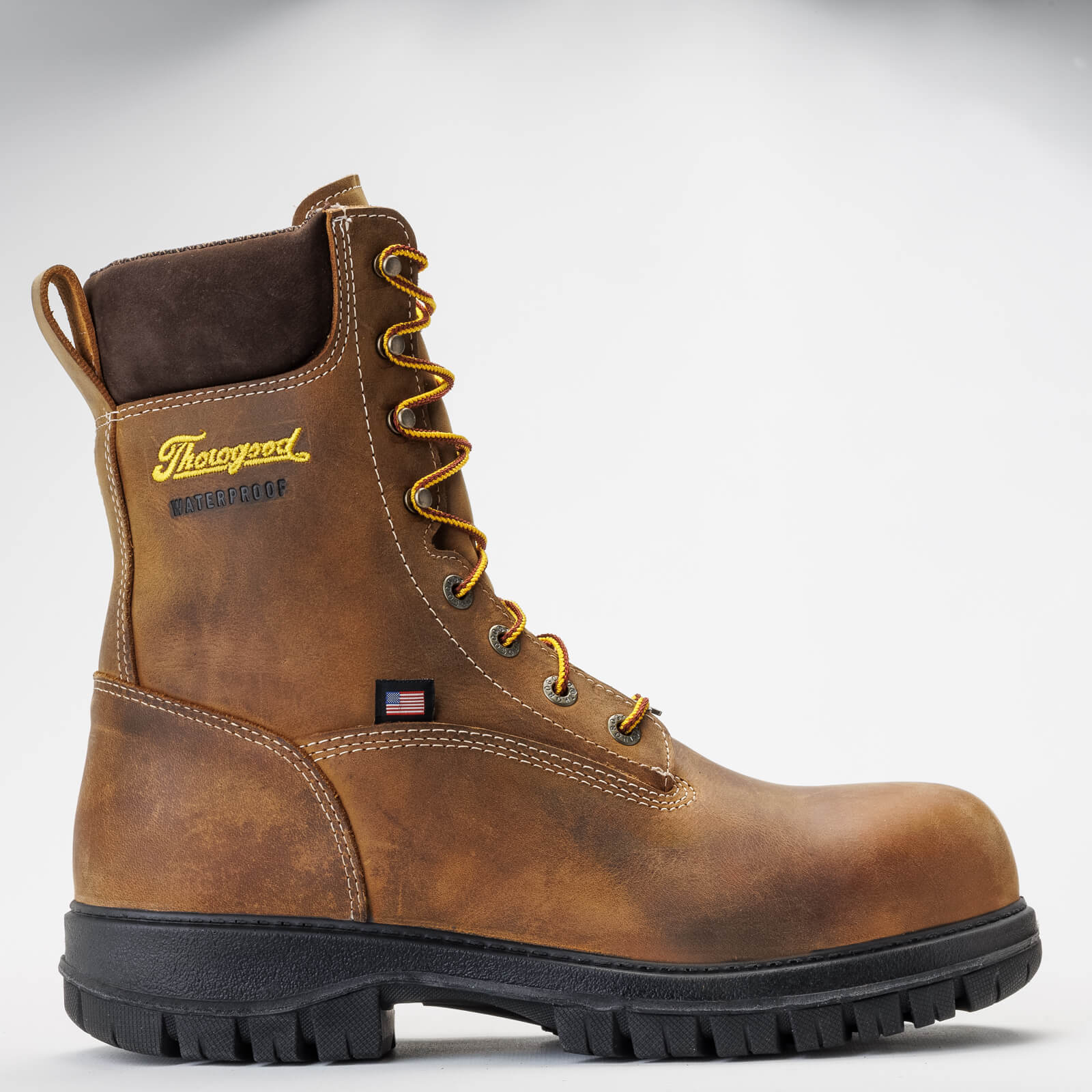 Pre-owned Thorogood Genesis Series 8″ Chestnut Nano Safety Toe Waterproof Boot 804-4249 In Brown