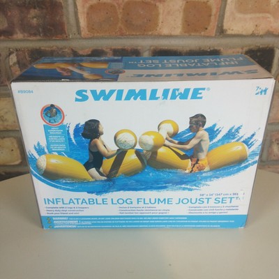 Swimline Inflatable Log Flume Joust Set Pool Toy Game Floatable NEW & SEALED!!