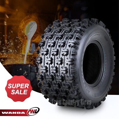 WANDA 19x7-8 ATV Tire Set - 4 Ply Tires For Suzuki Quadsport LT80 (1987-2006)