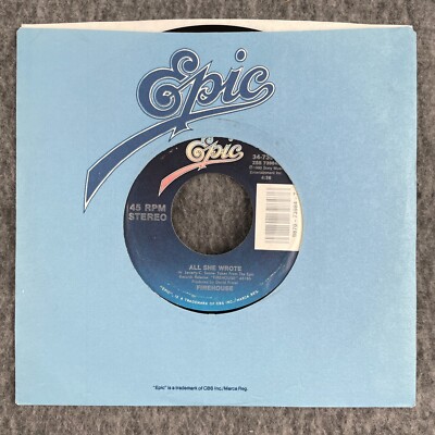 FIREHOUSE All She Wrote / Love Of A Lifetime 45 Epic 34-73984 NEW UNPLAYED