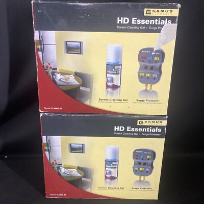 HD Essentials Surge Protector and Screen Cleaning Gel NIB Lot Of 2