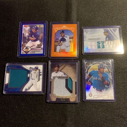 6 CARD LOT ROBINSON CANO MARINERS ROOKIE. rookie card picture
