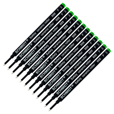 12 Pack - Schmidt 888 Rollerball Refill Green Fine Tip