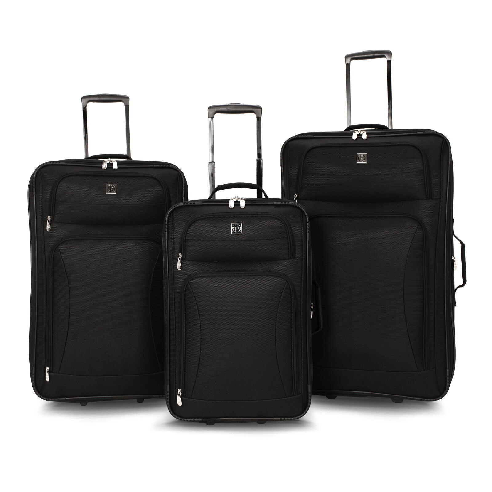 21" Regency Carry-on 2-Wheel Upright Luggage Black Suitcase Checked Luggage New