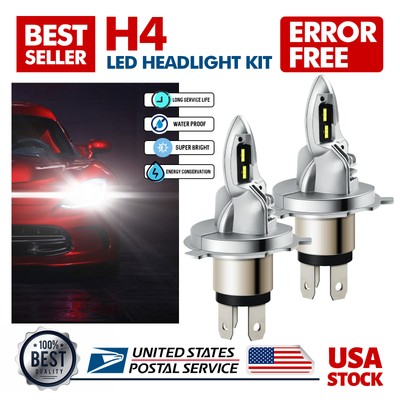 For Nissan Maxima 2000-2001 H4 9003 LED Headlight Bulbs Hi Low Beam 90w 20000LM