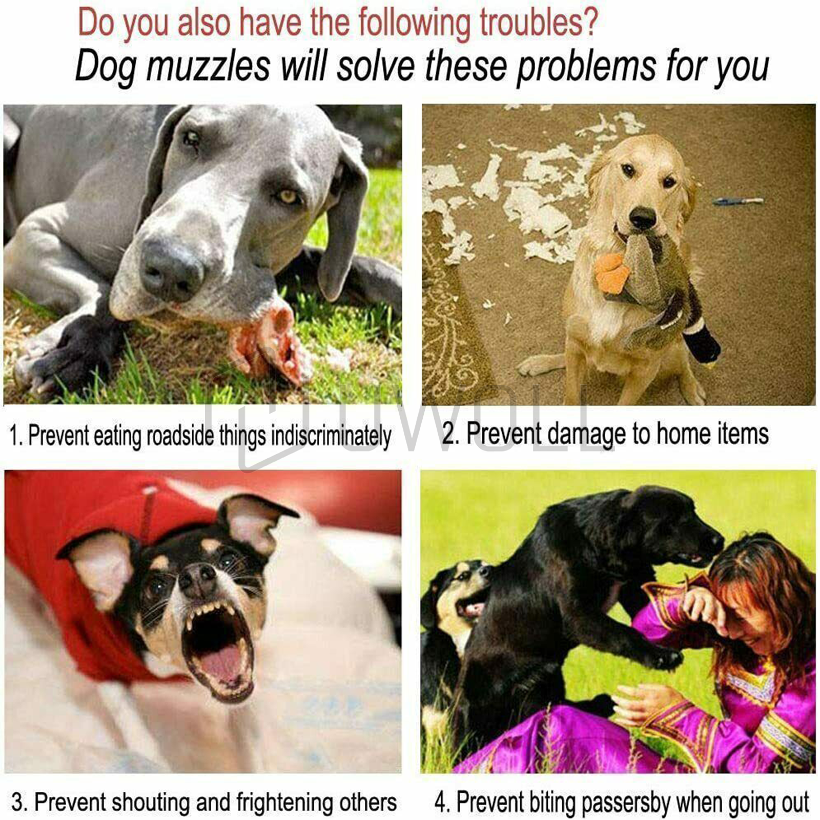 Adjustable Dog Muzzle Mouth Cover Mesh Mask Anti Stop Bite Chewing Breathable US