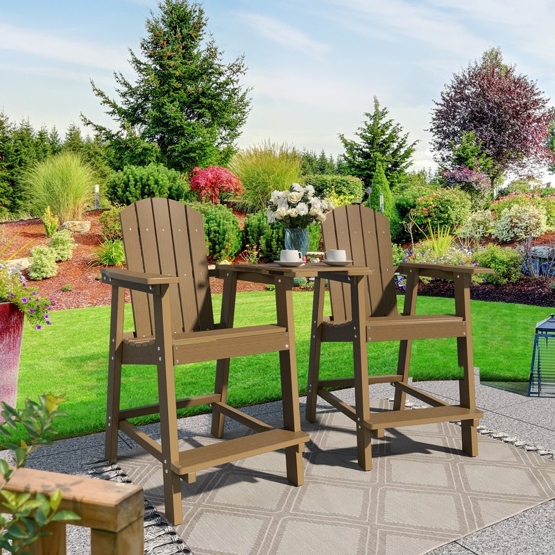 Tall Adirondack Chairs Height Outdoor Patio Bar Stool Chair Weather Resistant