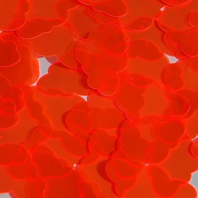 Cloud Vinyl Shape 1.5'' Orange Go Go Fluorescent Edge Glow