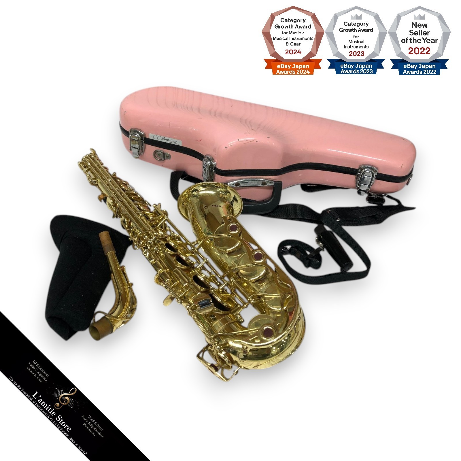 YAMAHA YAS-32 & Case Alto Saxophone Sax YAS32 Purple Logo