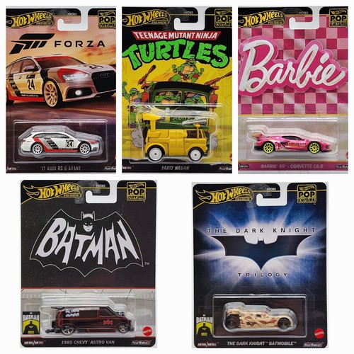 Hot Wheels 63台セット　ミニカー コレクション Hot Wheels Pop Culture E Case 2024 Set of 5 Cars HXD63-956E