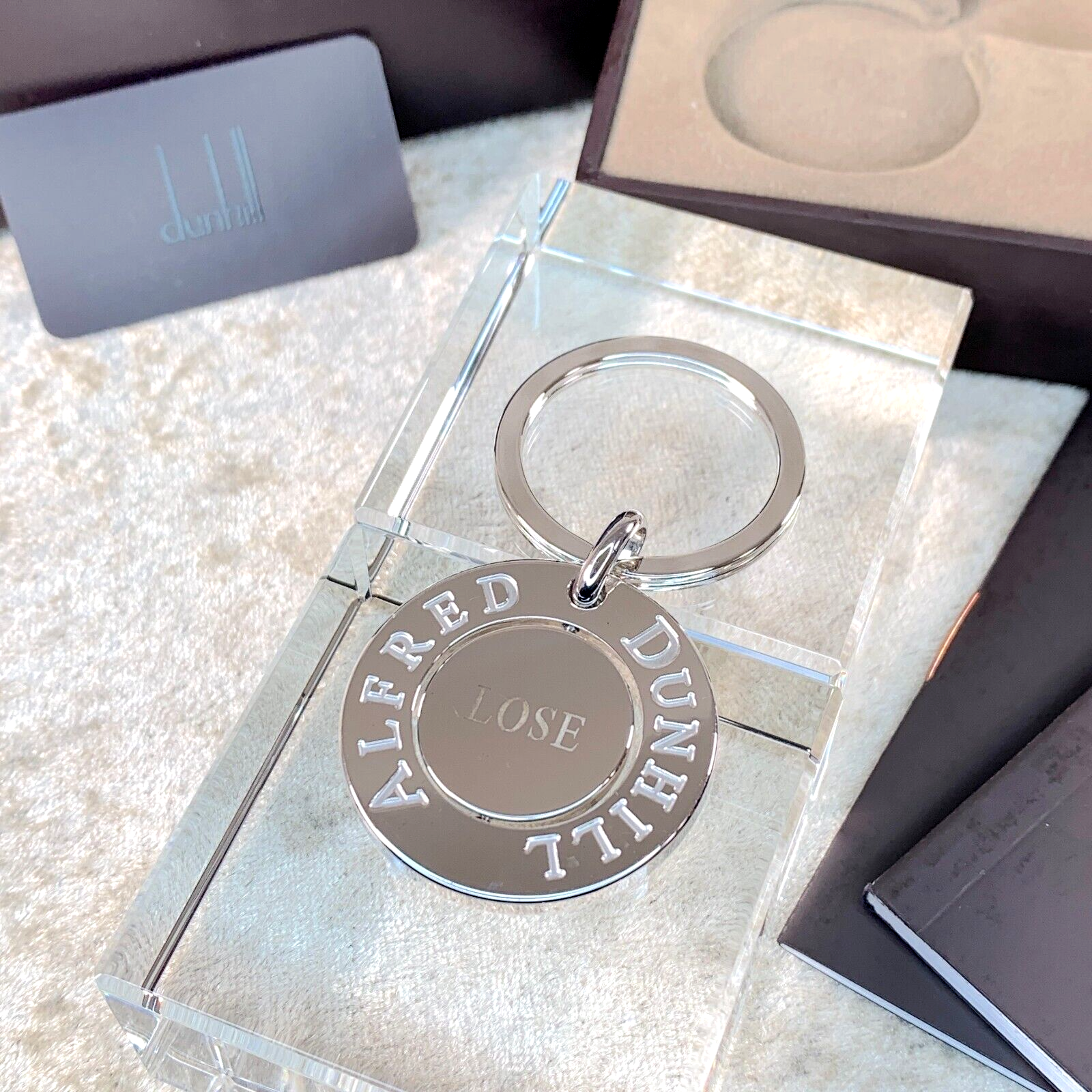 dunhill WIN LOSE DECISIONキーホルダー Alfred Dunhill Keyring Key Ring Win or Lose 925 Sterling