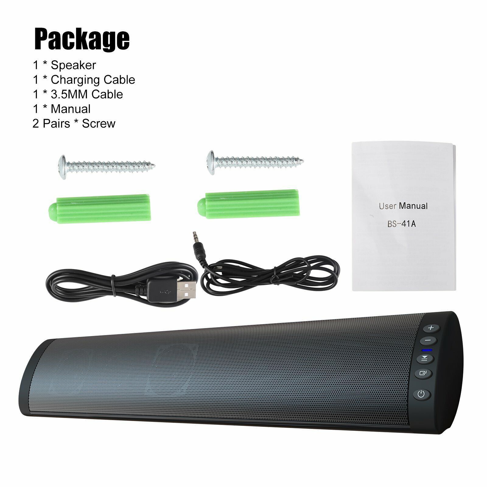 Surround Sound Bar Bluetooth Speaker System Wireless Subwoofer TV Home Theater