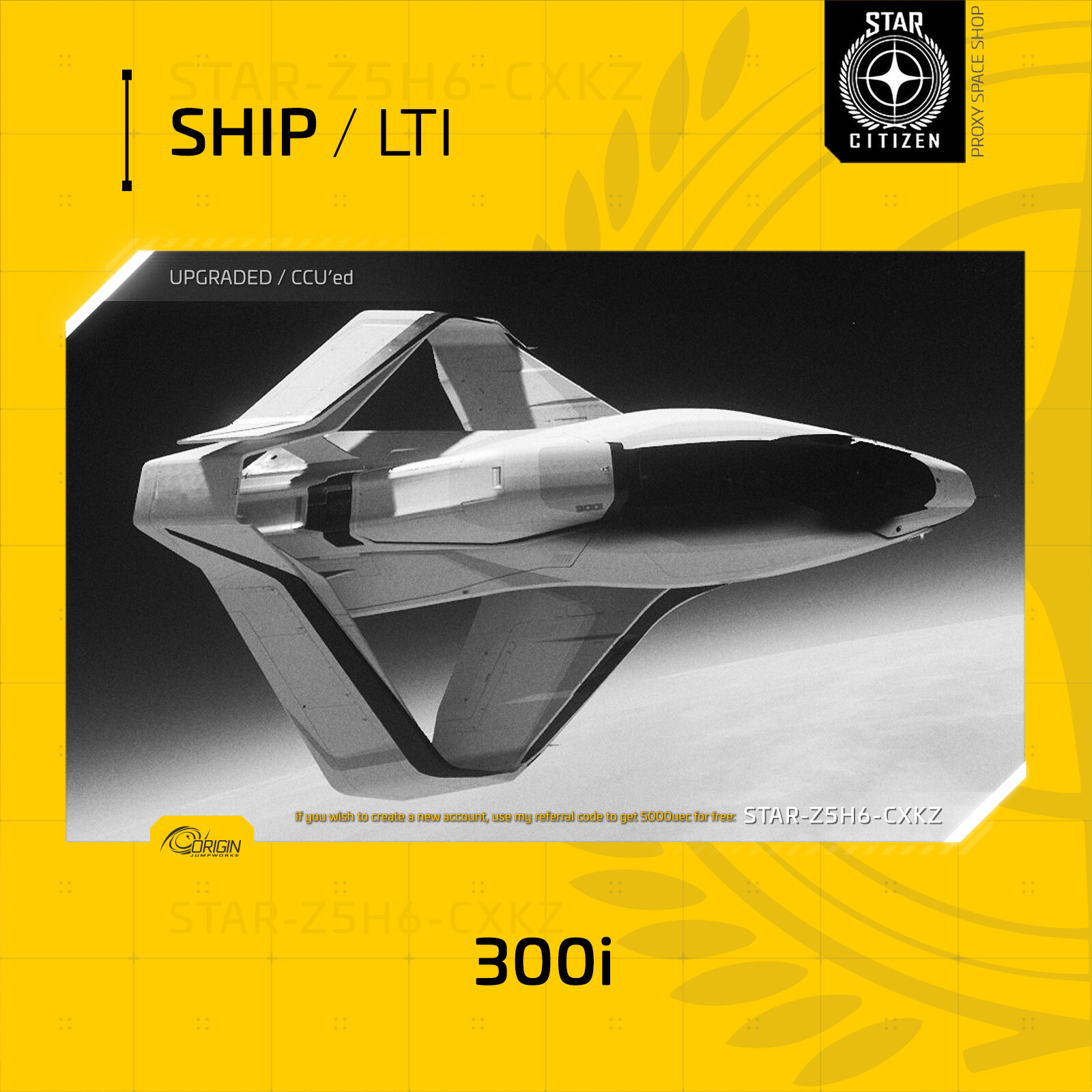 Star Citizen - ORIGIN 300i - LTI - CCU'd - (Lifetime Insurance) | eBay