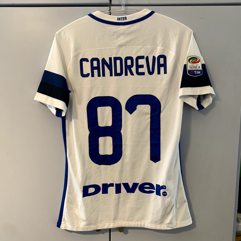 Maillot De Football Prepared Inter Milan Player Issue Candreva 2016 2017 Maglia