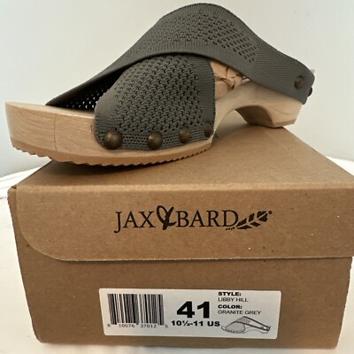 Jax & Bard WOMEN'S Libby Hill Clog Sandal -Granite Grey Size 36 U.S. Sz 5-6