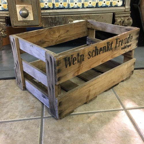 Vintage Antique Style German Beer Wine Crate Box Wein Schenkt Antique Style