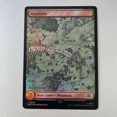 Magic the Gathering LoTR #279 Mountain Foil Land