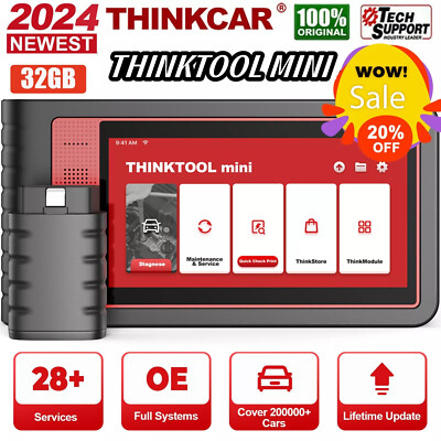 Thinktool mini OBD2 Scanner All System Diagnostic Tool K-ey Coding Bidirectional