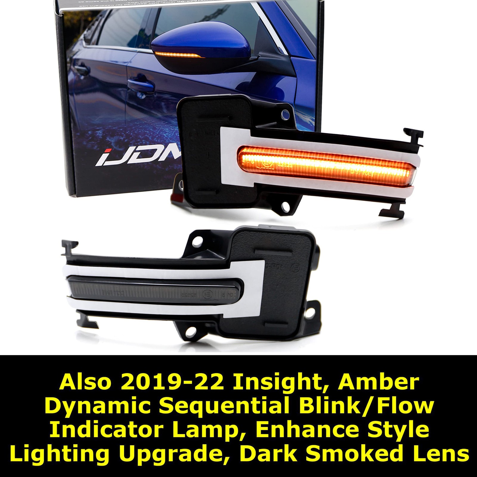 LED Side Mirror Turn Signal Lights For Honda 2016-2021 Civic by iJDMTOY