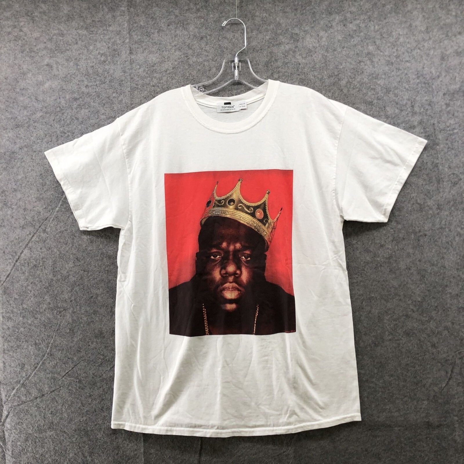 【希少】Vintage Design T-Shirt NOTORIOUS 白 M Topman Notorious BIG T Shirt Mens M White Short Sleeve