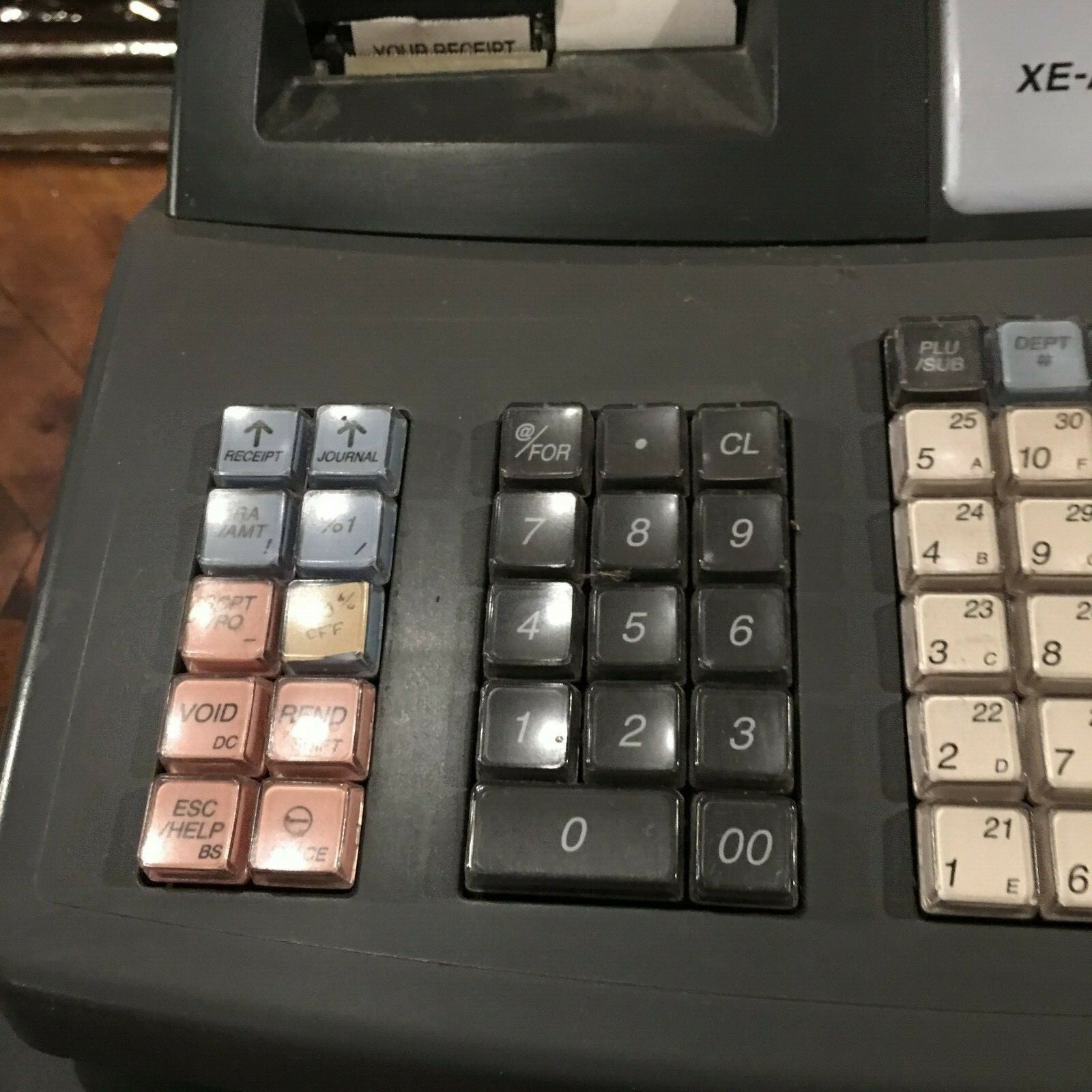 Sharp XE A42S Electronic Cash Register, Key & Thermal paper Included