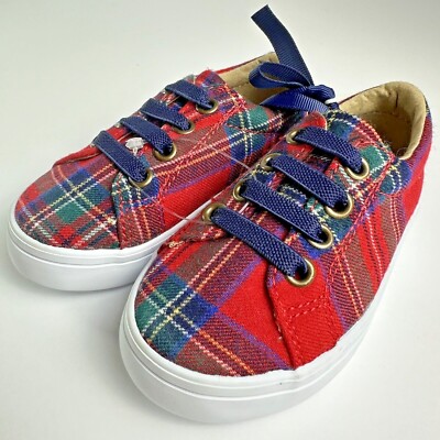 Janie And Jack Tartan Slip-On Sneaker Toddler