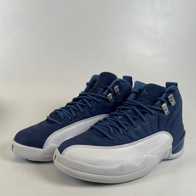Jordan 12 Retro Indigo Stone Blue Legend Blue Mens Size 9 130690-404