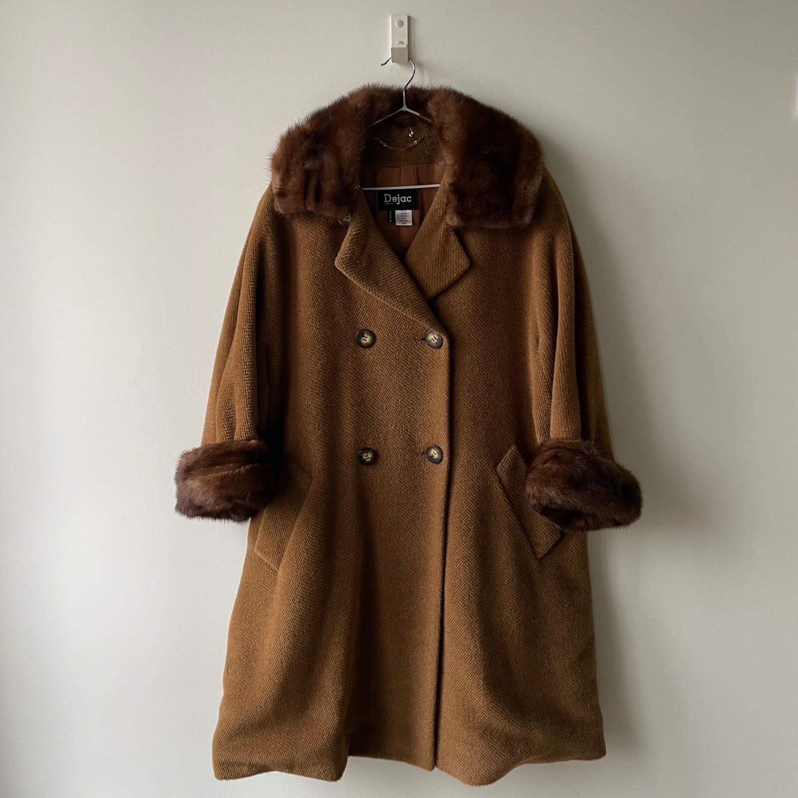 ジャケット・アウター vintage wool double chester coat brown L ジャケット・アウター vintage wool double chester coat brown L