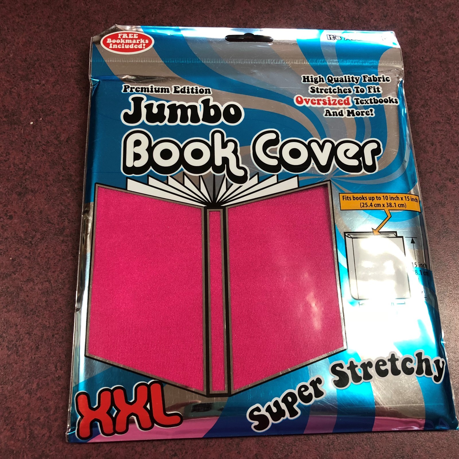 10 NEW Pink Jumbo Book Cover XXL Academic Stretchable Fabric Back to School WOW!